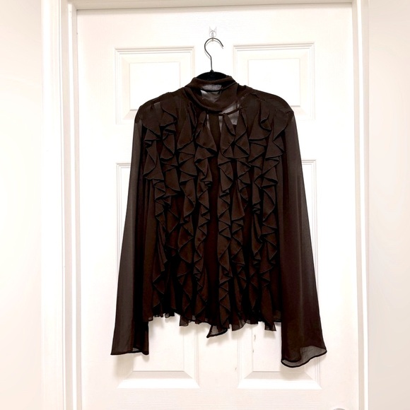 NWT ZARA Ruffled Shirt - Picture 7 of 12